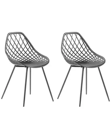 Conjunto de 2 sillas de comedor CANTON Negro