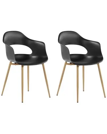 Conjunto de 2 sillas de comedor UTICA Negro