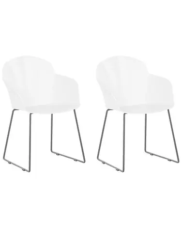 Conjunto de 2 sillas de comedor SYLVA Blanco