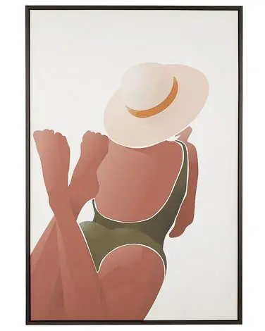 Lienzo FELTRINA Motivo femenino 63 x 99 cm Blanco - Accesorios decorativos