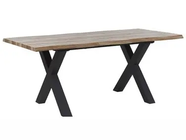 Mesa de comedor extensible BRONSON Marrón oscuro 140/180 cm 90 cm