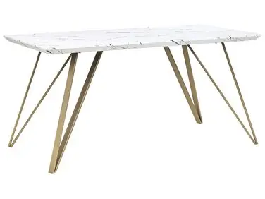 Mesa de comedor MOLDEN Mármol/Dorado 150 cm 80 cm