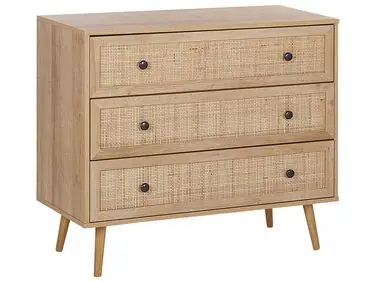 3 Drawer Chest PONCA Light Brown - Living Room