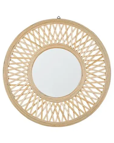 Wall Mirror BACATA 60 cm 60 cm Bamboo Natural - Home Accessories