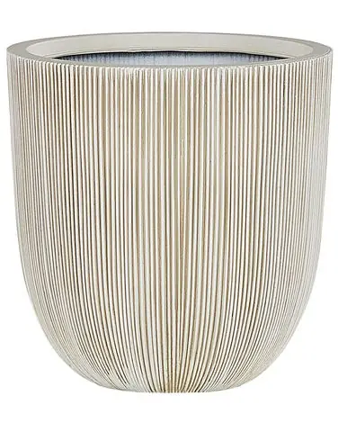 Plant Pot CHIOS 44 cm Beige - Garden & Balcony
