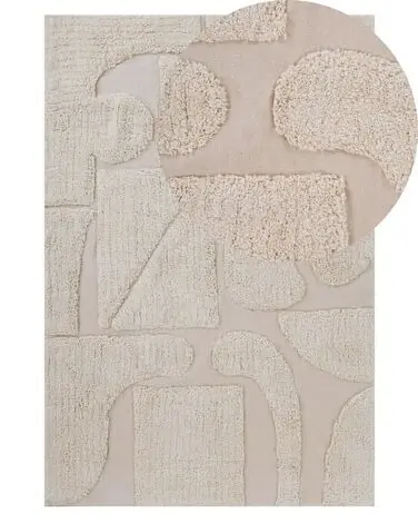 Alfombra DIYADIN Beige 140 x 200 cm Algodón - Accesorios decorativos