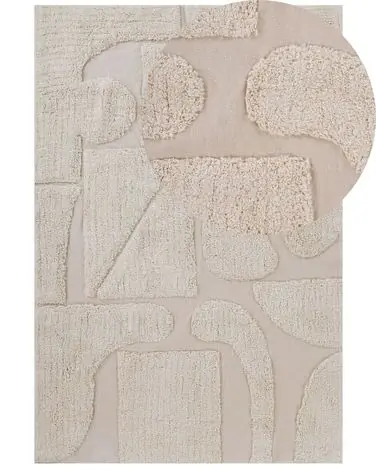 Alfombra DIYADIN Beige 160 x 230 cm Algodón - Accesorios decorativos