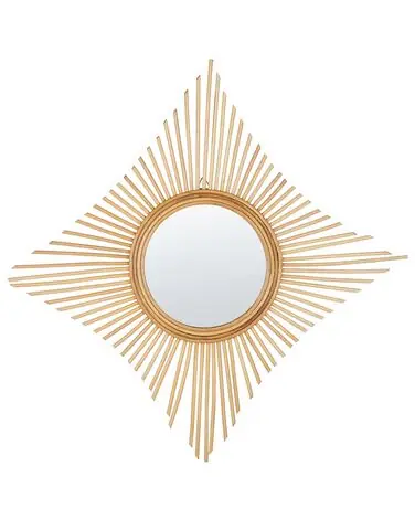 Wall Mirror MAJENE 60 cm 60 cm Rattan Natural - Home Accessories