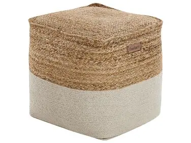 Puf KIRAMA Yute Beige - Sala de estar