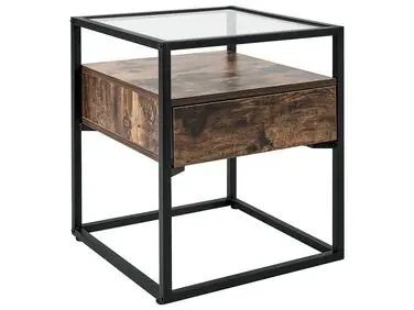 Mesa auxiliar MAUK Marrón oscuro - Sala de estar