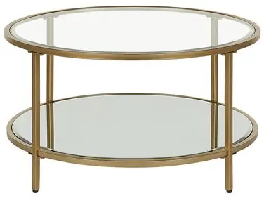 Mesa de centro BIRNEY Vidrio templado Dorado - Sala de estar