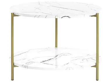 Mesa de centro REVA Mármol blanco - Sala de estar