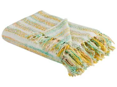 Manta NUWAR Tela 130 x 170 cm Amarillo - Accesorios decorativos