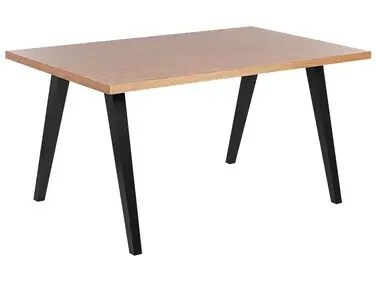 Mesa de comedor LENISTER Marrón/Negro 150 cm 90 cm