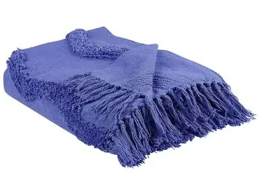 Manta KHARI Algodón 125 x 150 cm Violeta - Accesorios decorativos