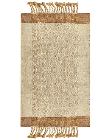 Alfombra DEDEMLI Beige 80 x 150 cm Yute - Accesorios decorativos