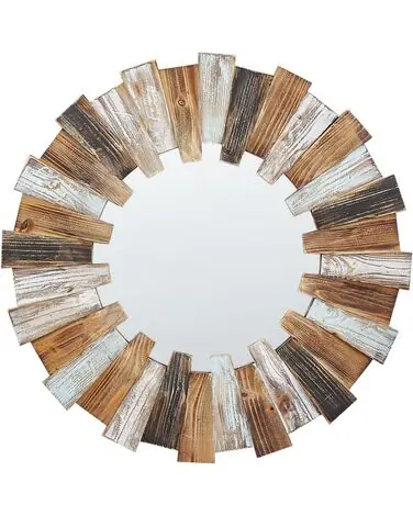 Wall Mirror ECATEPEC 66 cm 66 cm Brown - Home Accessories