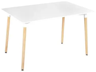 Mesa de comedor NEWBERRY Blanco 120 cm 80 cm