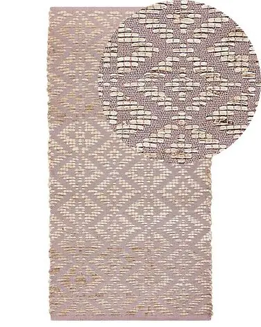 Alfombra GERZE Rosa 80 x 150 cm Algodón - Accesorios decorativos