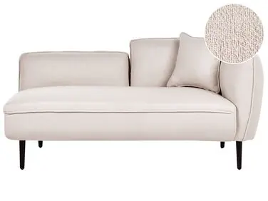 Chaise longue derecho CHEVANNES Bouclé Beige claro - Sala de estar