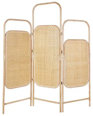 3 Panel Room Divider CARPI Natural 166 cm 180 cm - Home Accessories
