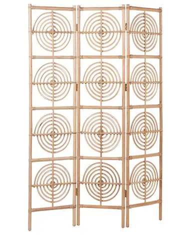 3 Panel Room Divider ALTAMURA Light Brown 117 cm 180 cm - Home Accessories