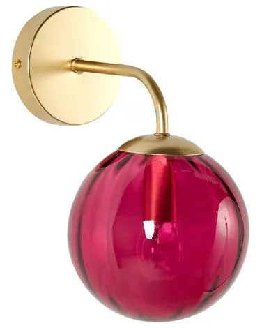 Wall Lamp BOOMI Burgundy Metal - Home Accessories