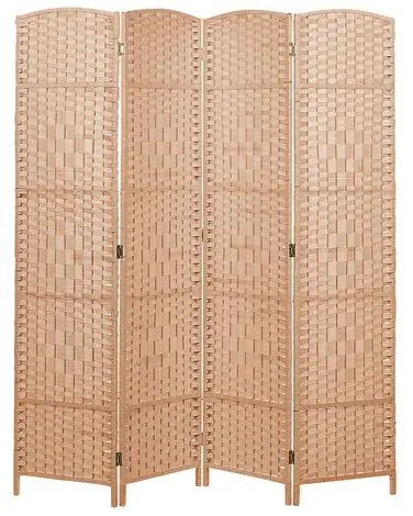 Separador de ambientes de 4 paneles LAPPAGO Natural 163 cm 170 cm - Accesorios decorativos