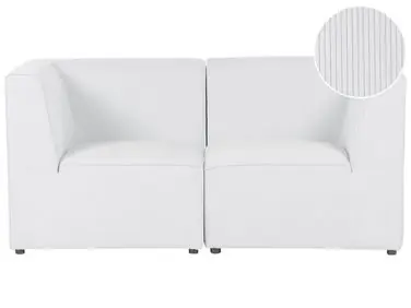 Sofá modular 2 plazas LEMVIG Blanco crema Pana - Sala de estar