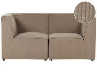 Sofá modular 2 plazas LEMVIG Gris pardo Pana - Sala de estar