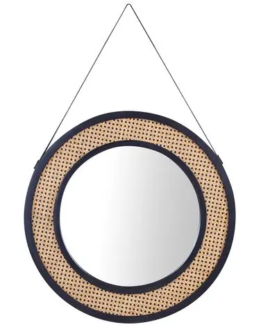 Wall Mirror CAMBRAI 70 cm 104 cm Rattan Natural - Home Accessories