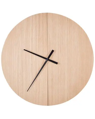 Wall Clock CABIC 60 cm Light Brown - Home Accessories