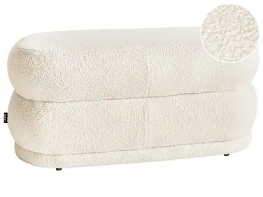 Upholstered Bench ELLENDALE Boucle Off-White