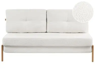 Sofa Bed 2 Seater EDLAND Boucle Off-White