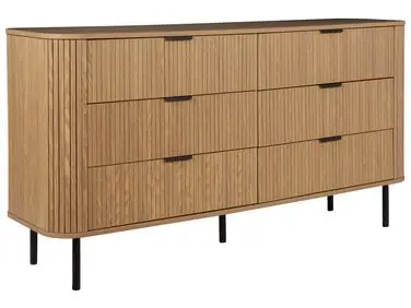6 Drawer Chest BRADLEY Brown - Living Room