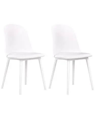 Conjunto de 2 sillas de comedor FOMBY Blanco