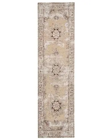 Alfombra ALMUS Marrón 80 x 300 cm Algodón - Accesorios decorativos