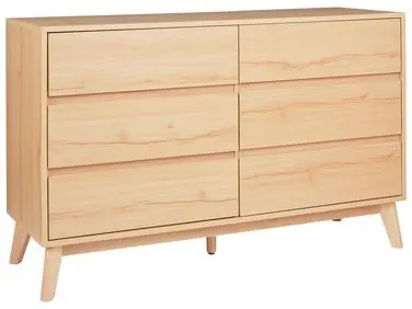 6 Drawer Chest SARDIS Light Brown - Living Room