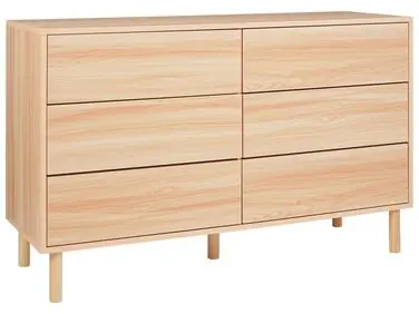 6 Drawer Chest SHARPE Light Brown - Living Room