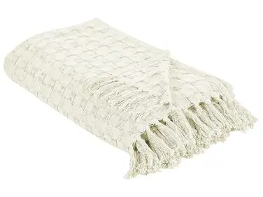 Bedspread BERE Cotton 200 x 220 cm Off-White
