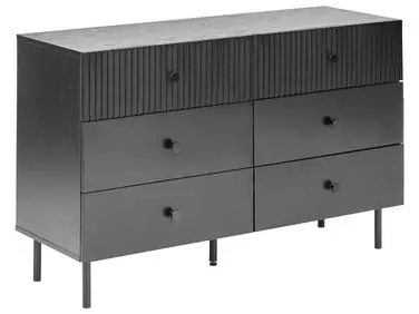 6 Drawer Chest COVENTRY Black - Living Room