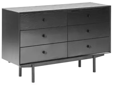 6 Drawer Chest ALCESTER Black - Living Room