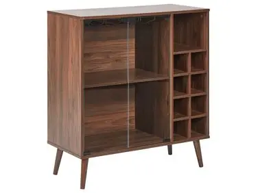 Wine Cabinet TULLAMORE Dark Brown - Living Room