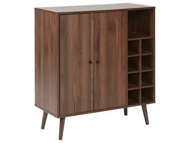 Wine Cabinet TULLAMORE Dark Brown - Living Room