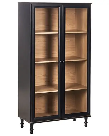 Vitrina TINGLEDALE 80 cm Negro - Sala de estar
