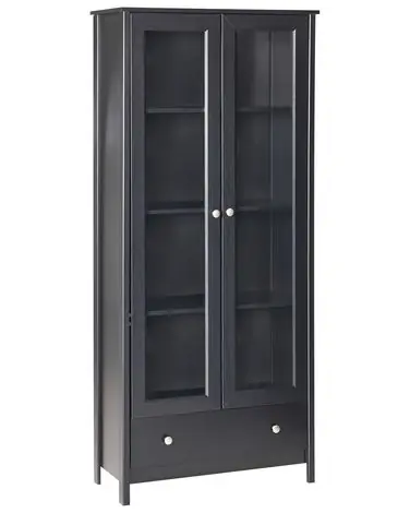 Vitrina NORNALUP 80 cm Negro - Sala de estar