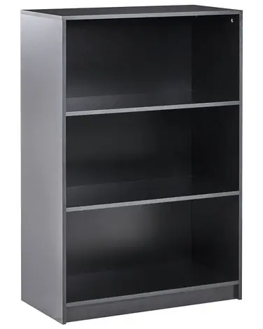3 Tier Bookcase ZEHNA 117 cm Black - Living Room