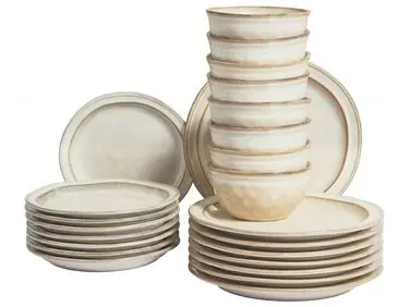 Vajilla de 24 piezas CHIVES Gres Beige claro - Accesorios decorativos