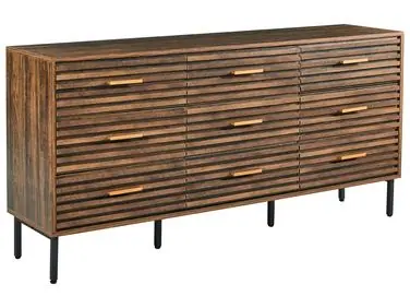 9 Drawer Chest KEITH Dark Brown - Living Room
