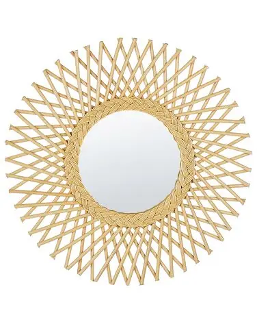 Wall Mirror TAGOLU 60 cm 60 cm Rattan Natural - Home Accessories